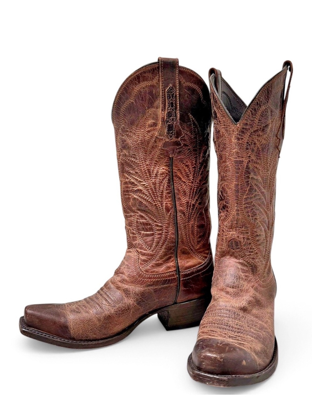 Burns 1876 Handmade Women’s Western 13” Cowboy Boots - Size: US 7.5